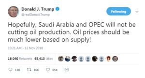 181113 Trump OPEC Tweet