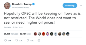 181211 Trump OPEC Tweet