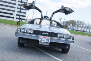 A replica of the Back to the Future DeLorean is shown at the Cars of the Hollywood Screen car show. Source: www.dreamstime.com © ecadphoto 