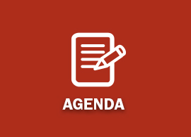Agenda Icon on Red w text
