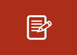 Agenda Icon on Red